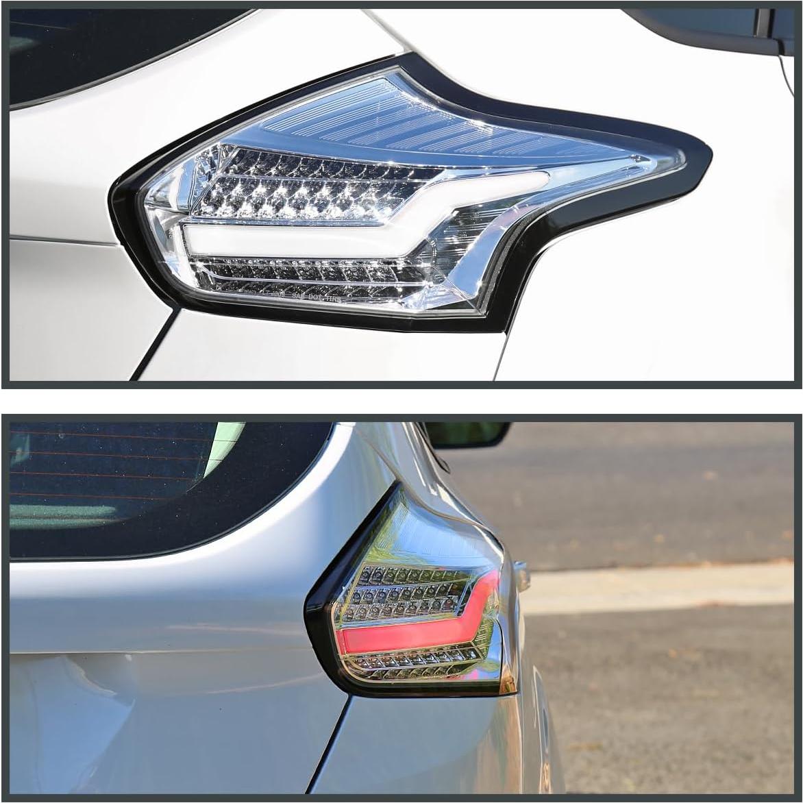 Espejo D Ajuste LED Cromado para Ford Focus 2015-2018