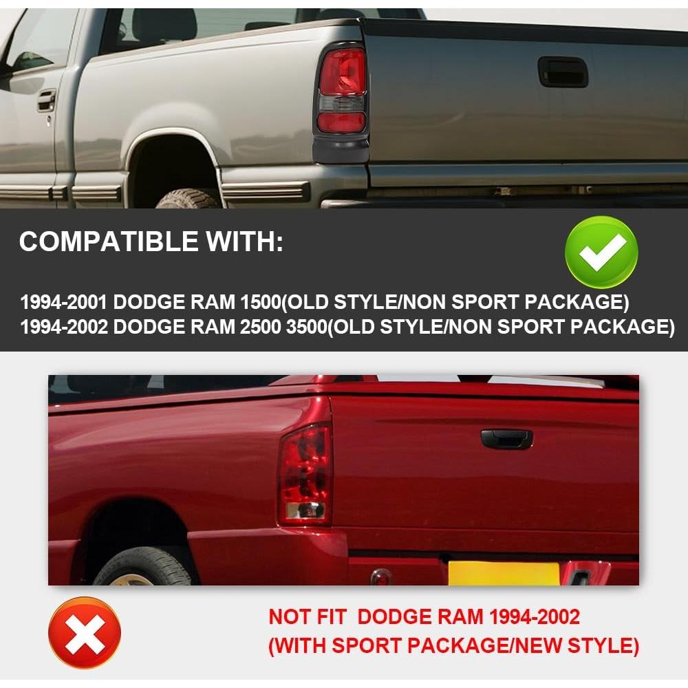 Luces Traseras PIT66 para Dodge Ram 1500 2500 3500 1994-2002