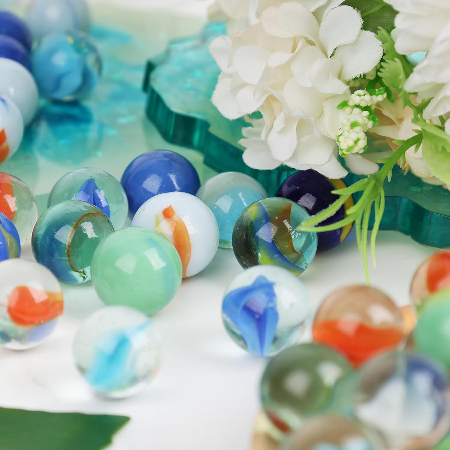 Canicas de vidrio 110PCS 3 Nutrias para juegos y decoración