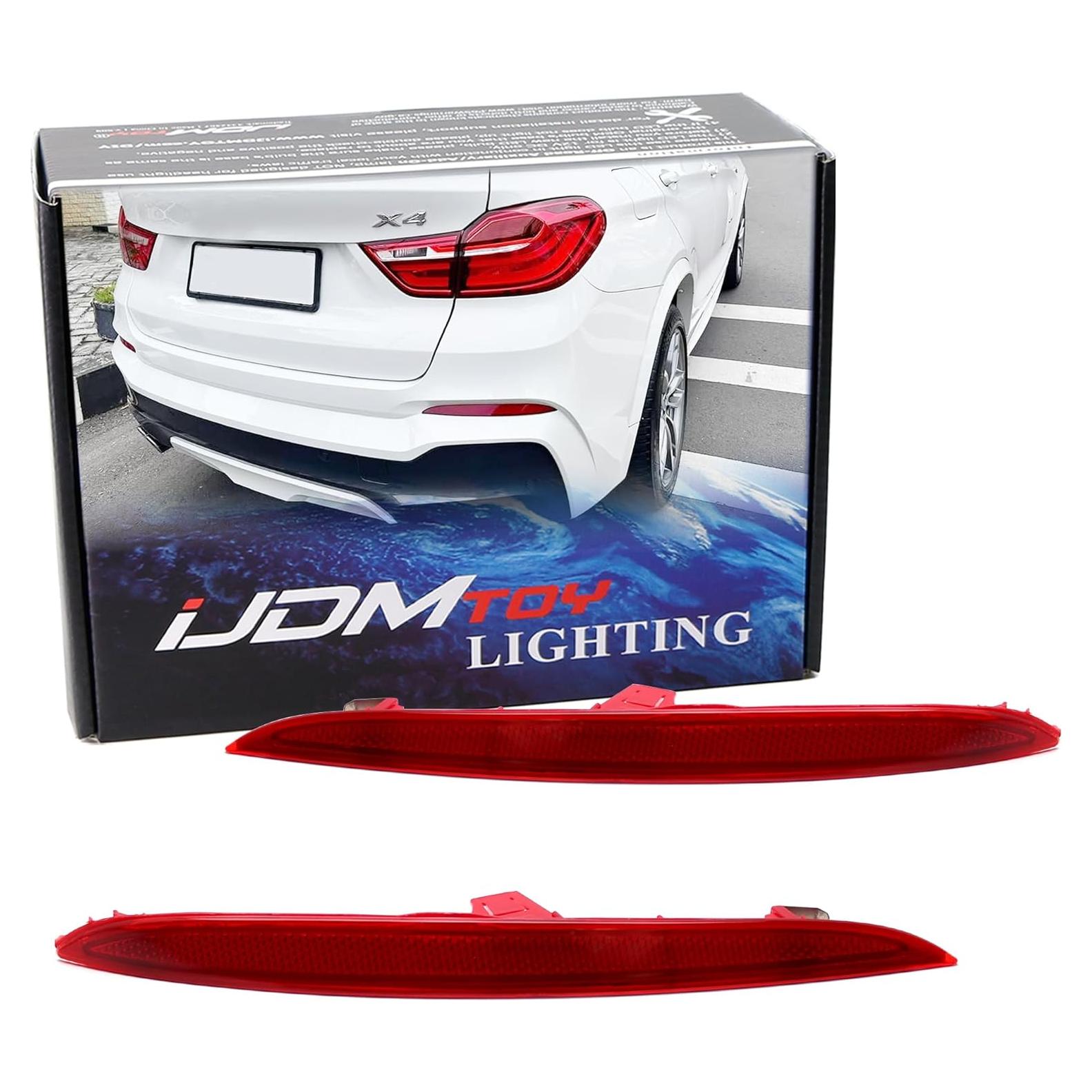 Lentes de Reflector Rojo iJDMTOY para BMW X4 2015-2018