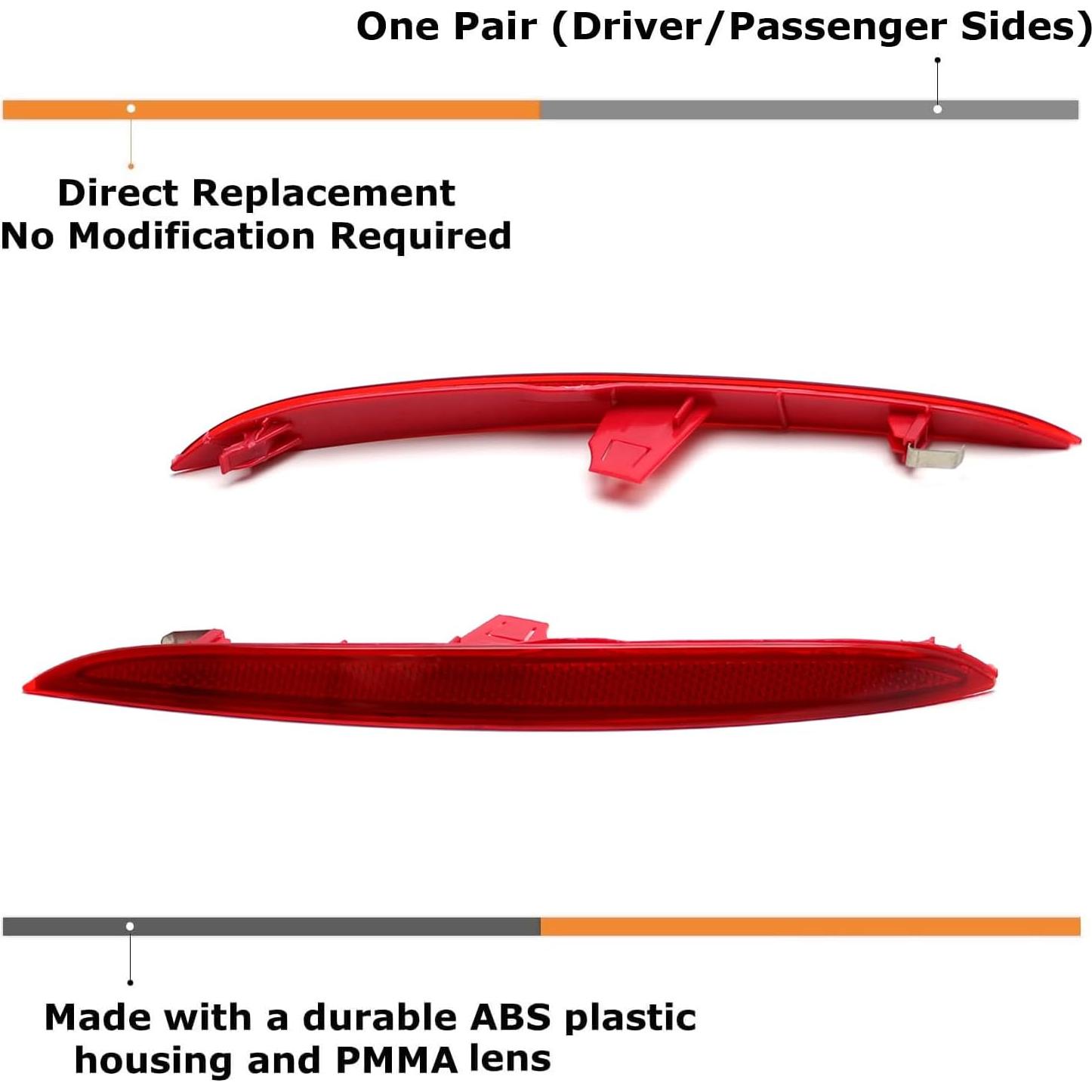 Lentes de Reflector Rojo iJDMTOY para BMW X4 2015-2018