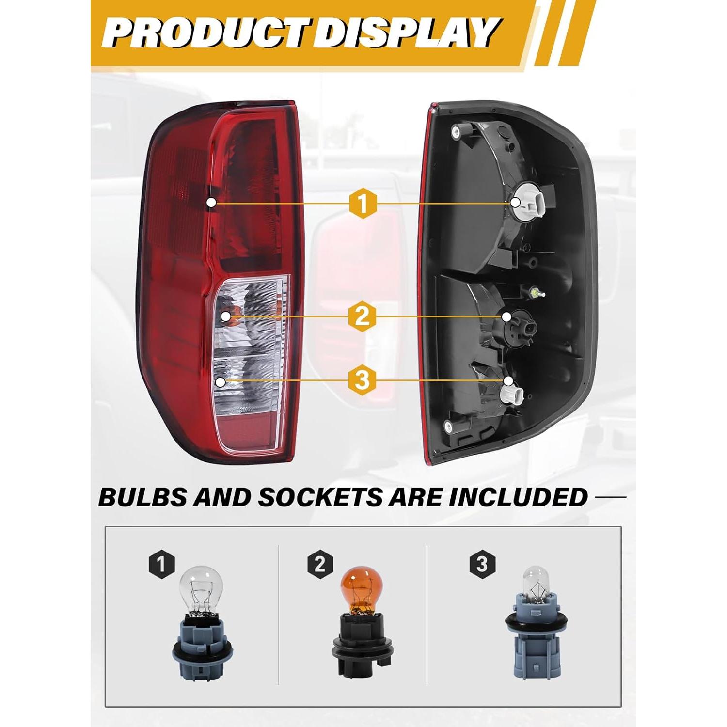 Luz Trasera LIWEDFG Rojo para Nissan Frontier 2005-2021