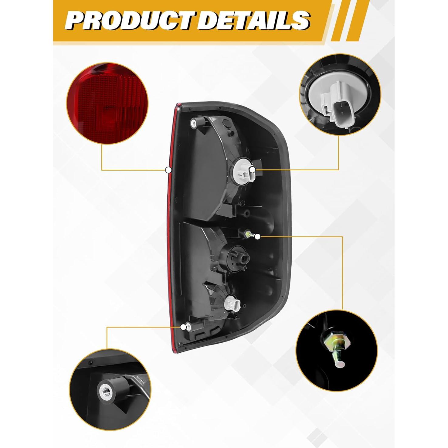 Luz Trasera LIWEDFG Rojo para Nissan Frontier 2005-2021