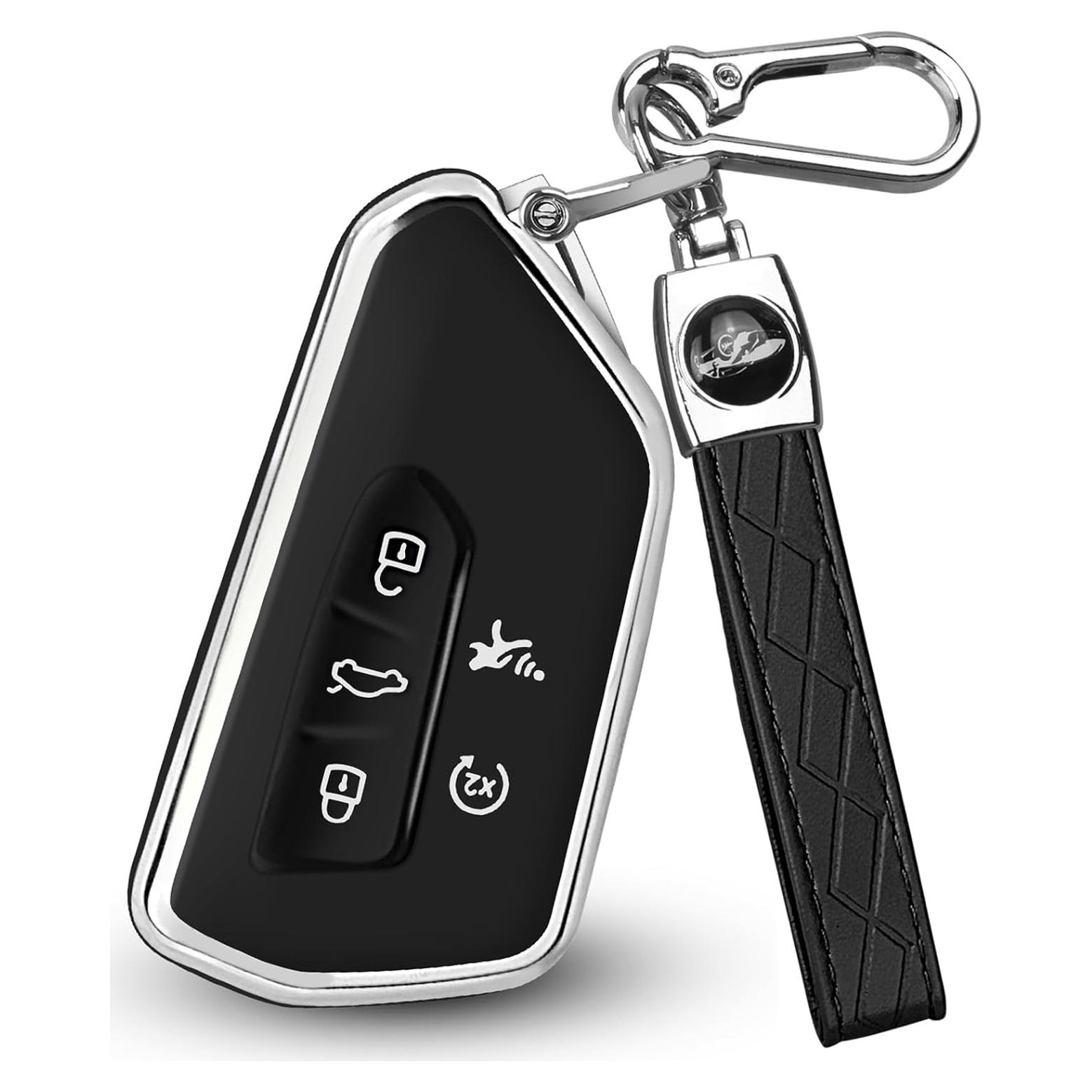 Cubierta de llavero Volkswagen FT FUNTOR 5 Botones TPU Negro