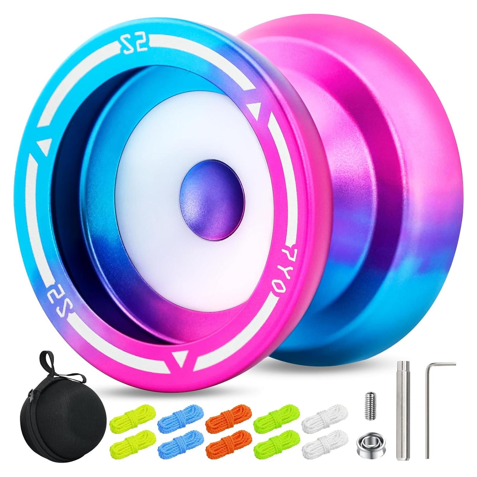 Yoyo Responsivo S2 - Yoyo para Niños y Adultos - Azul Rosa