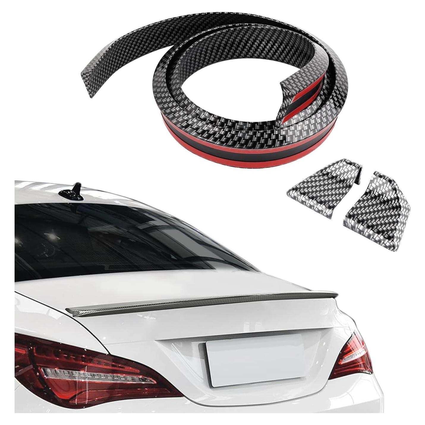 Spoiler Trasero Universal SSNNUU 1.5m Fibra de Carbono Autoadhesivo