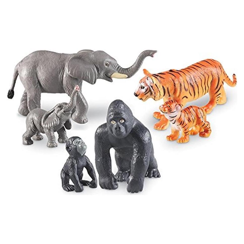 Figuras Jumbo Animales de la Jungla - Elefante, Gorila, Tigre