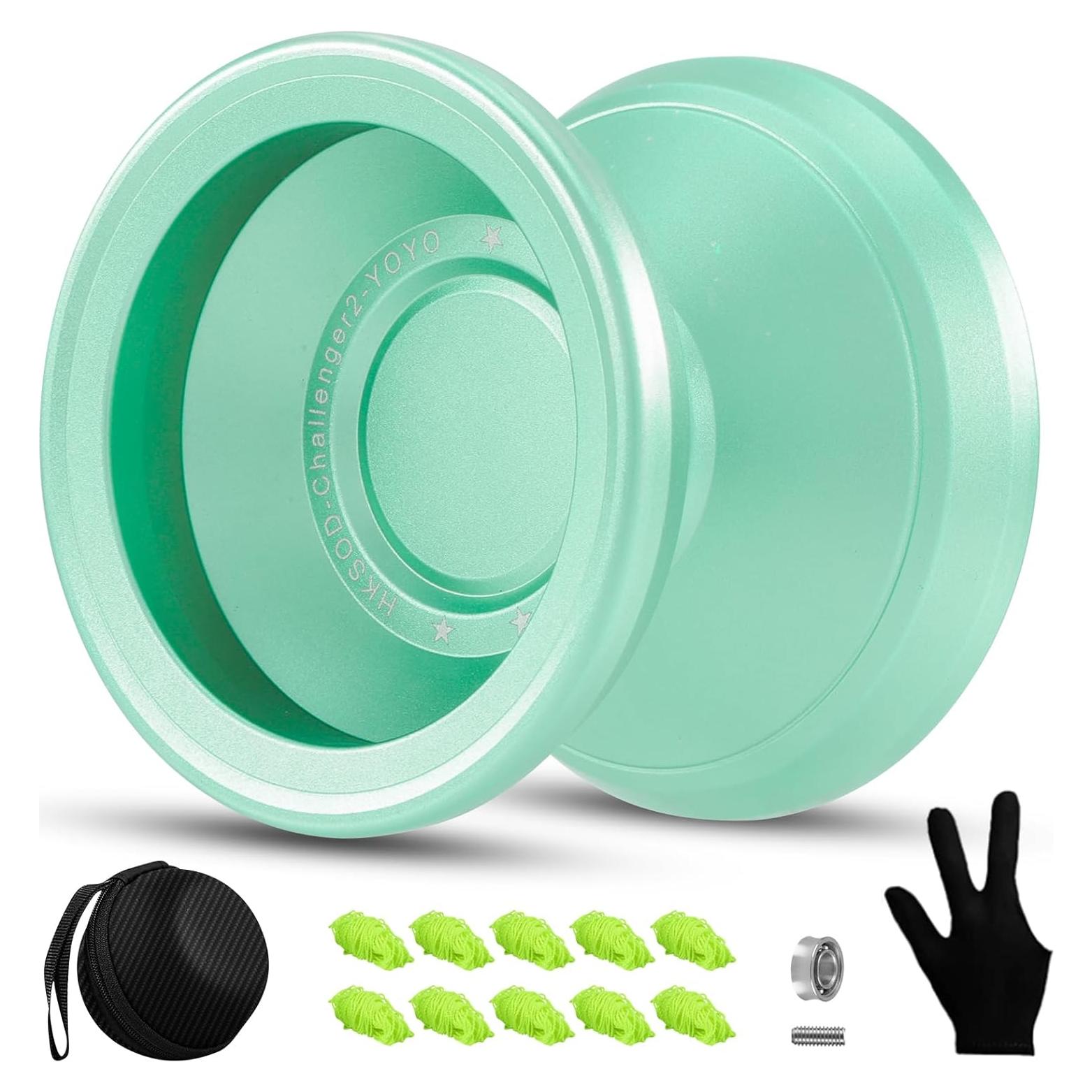 Yoyo Profesional HKSOD Verde para Niños y Adultos - Metal