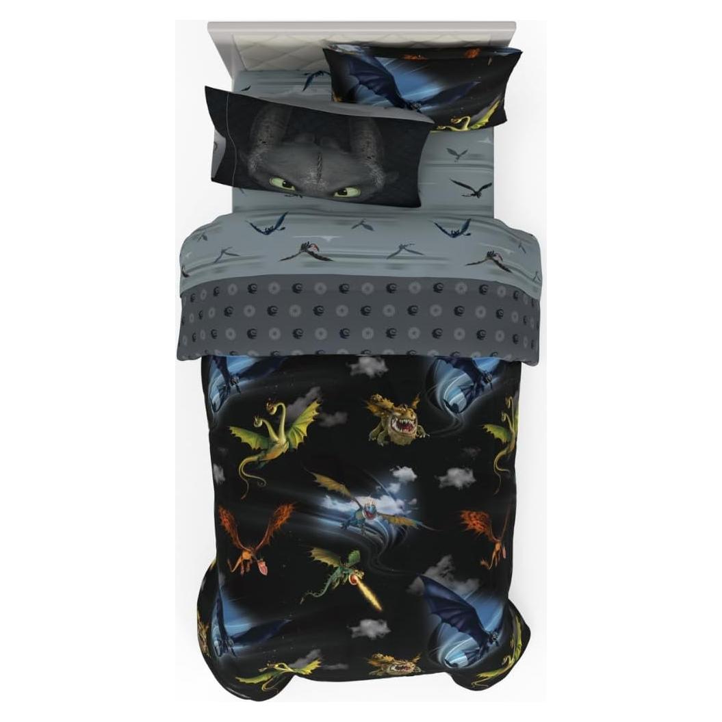 Juego de Cama Franco Cómic Entrenar a Tu Dragón 5 Piezas