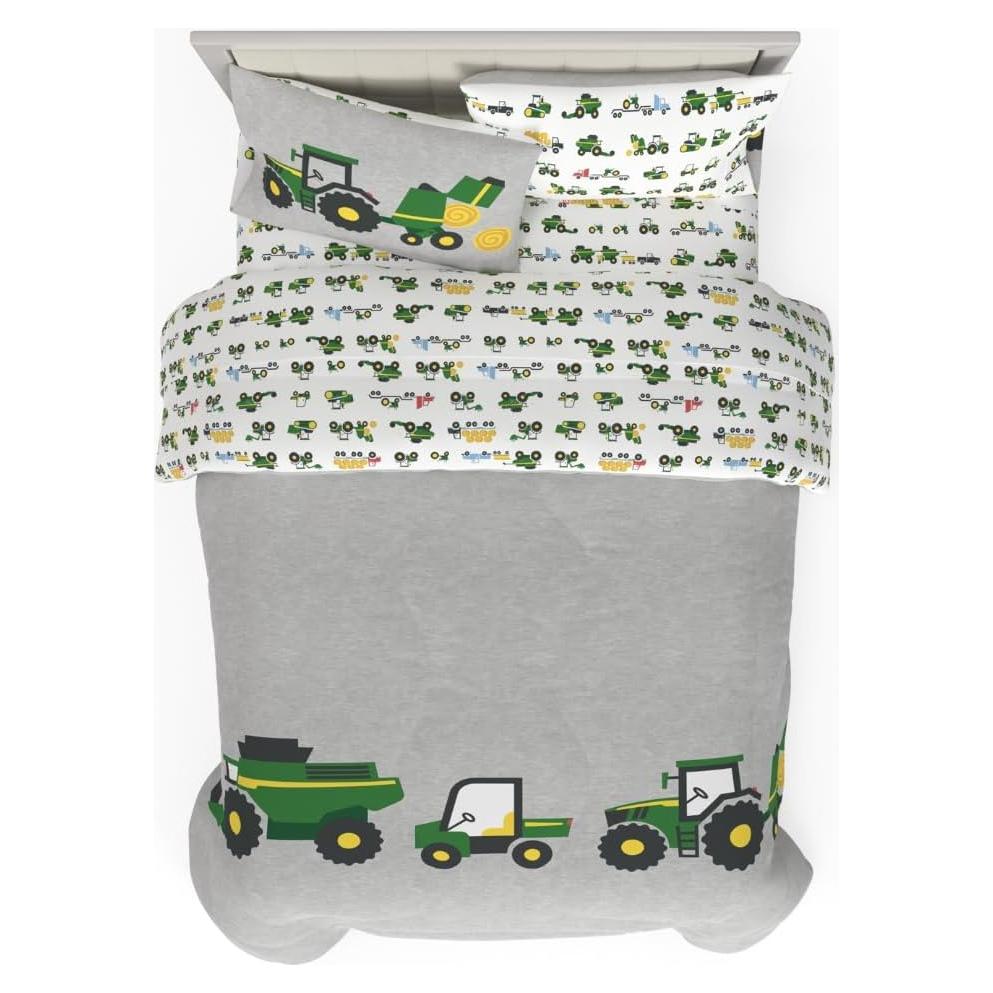 Juego de Cama John Deere 5 Piezas Matrimonial Microfibra