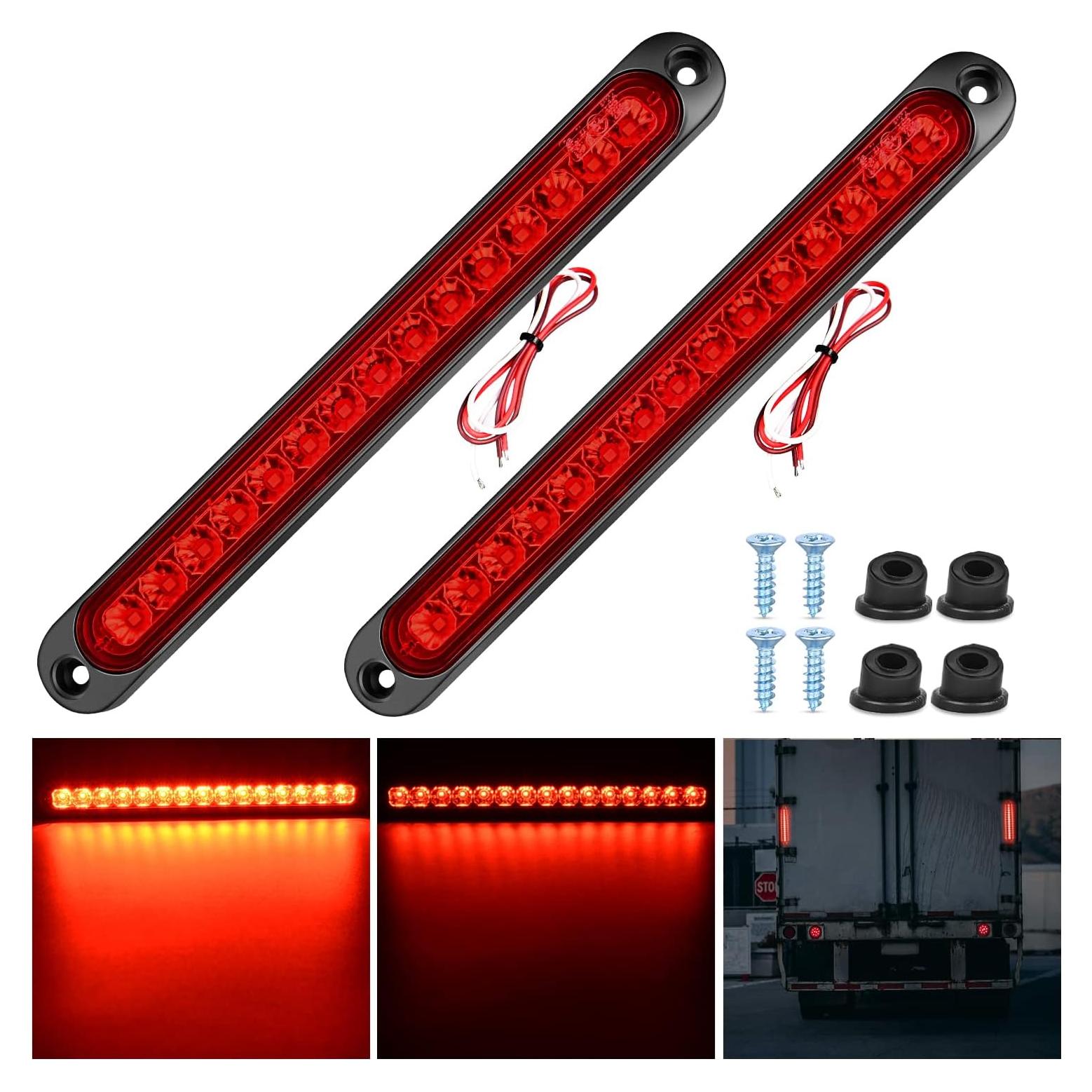 Barra de Luz LED Nilight 10 Pulgadas Rojo 15 LEDs IP67
