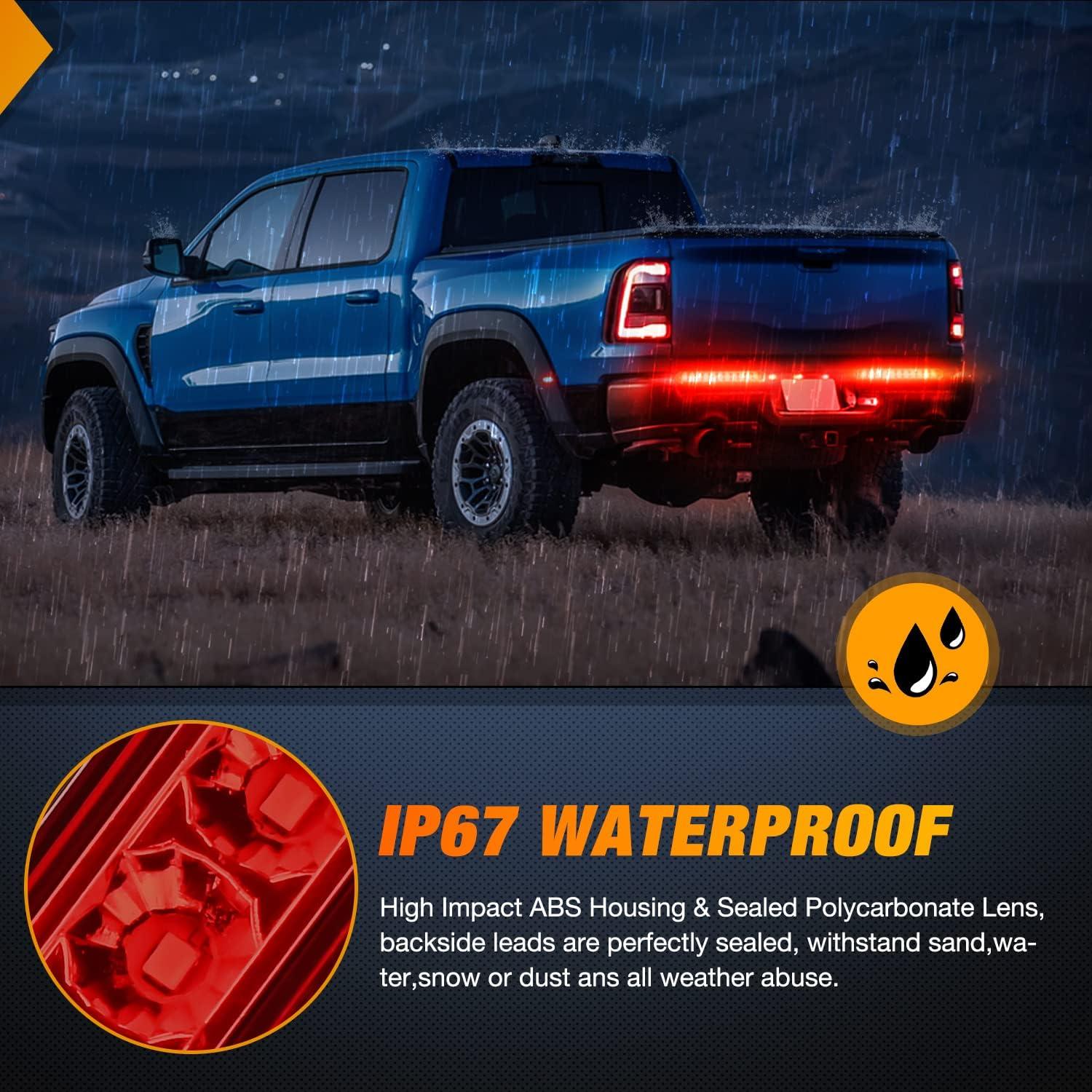 Barra de Luz LED Nilight 10 Pulgadas Rojo 15 LEDs IP67