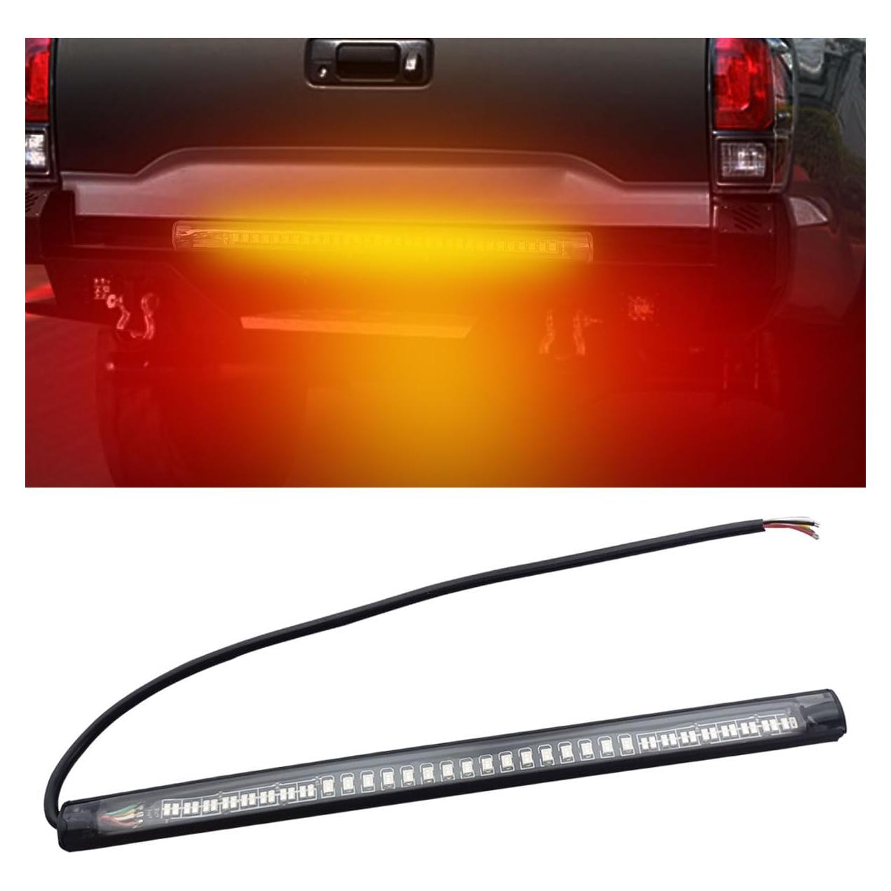 Barra de Luz LED Flexible KITUREK 48LED Impermeable Rojo