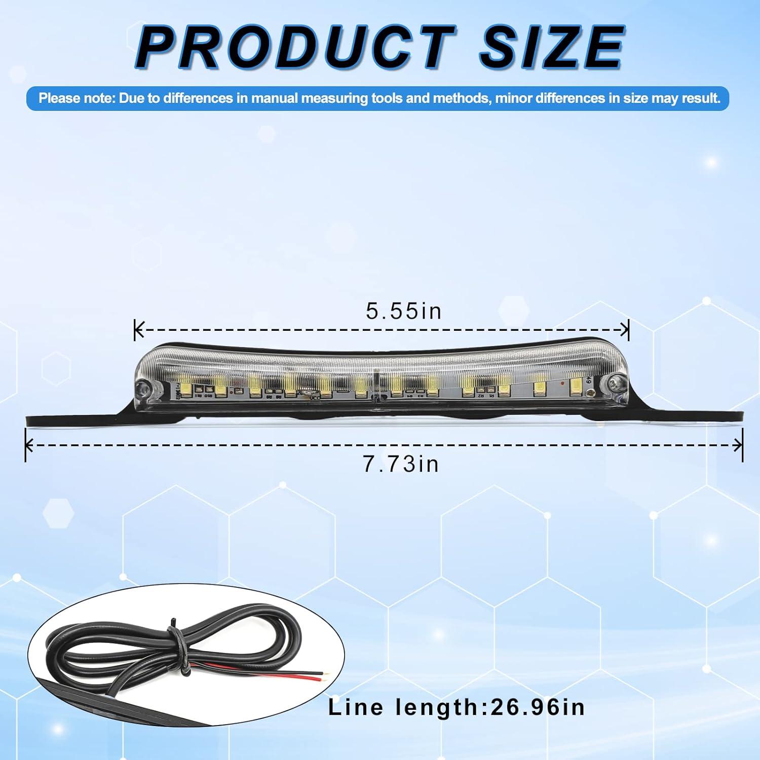 Luz de Placa de Licencia LED KEVWR 6000K Universal 12V