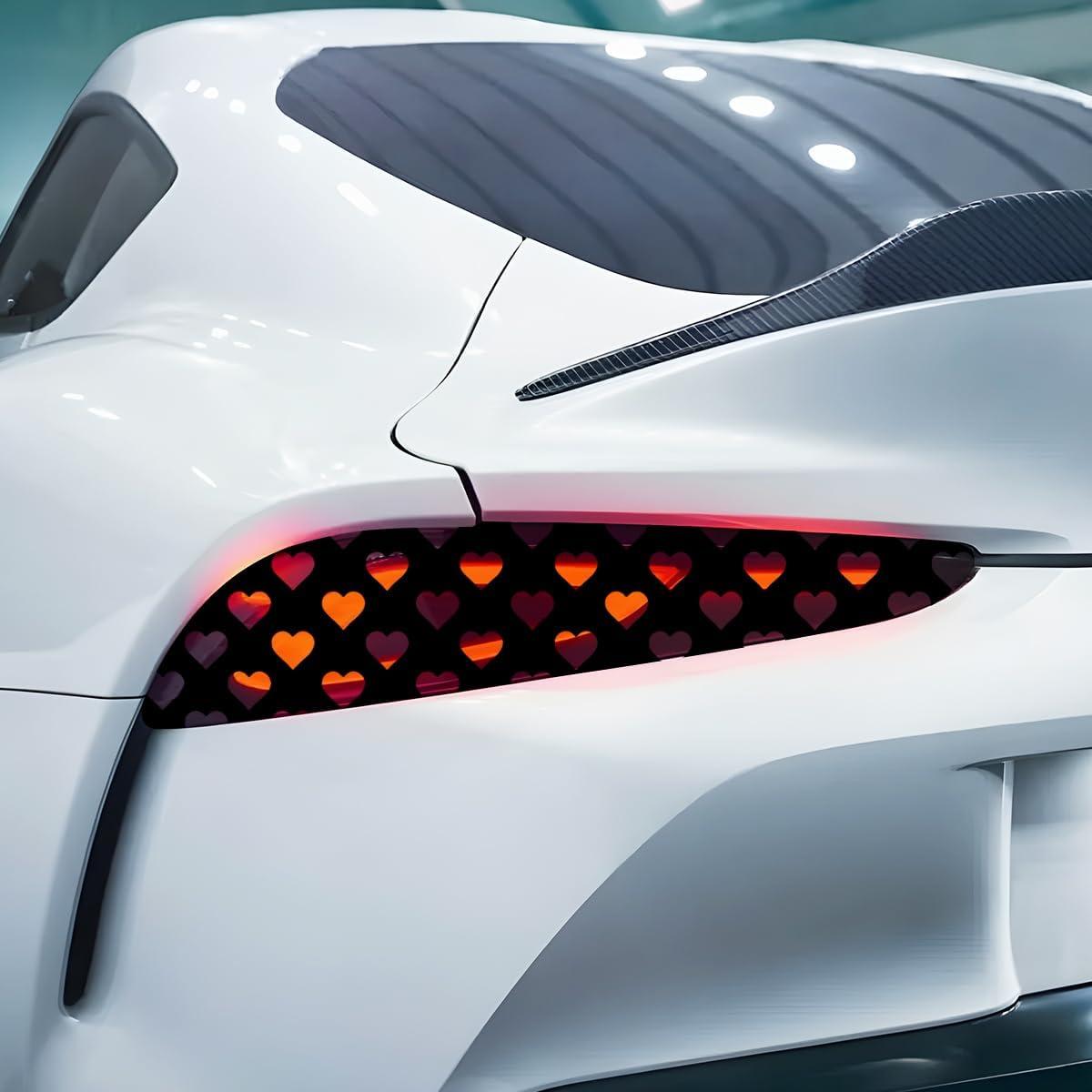 Calcomanías de Luz Trasera Zpana 2PCS Corazón Negro 48x30cm