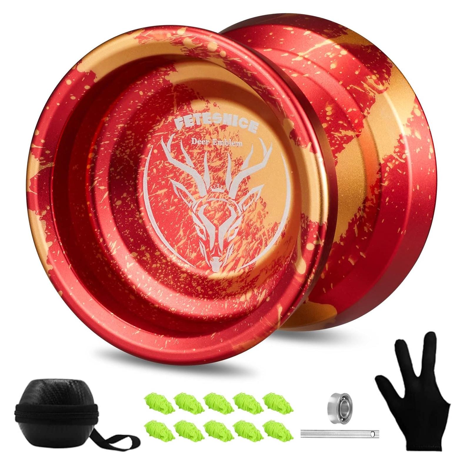Yoyo Profesional FETESNICE LY001 Metal Rojo para Todos