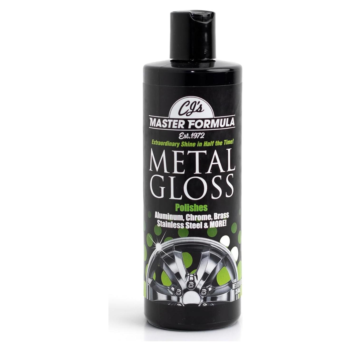 Pulidor de Metales CJ Metal Gloss 396g - Aluminio, Cromo, Acero