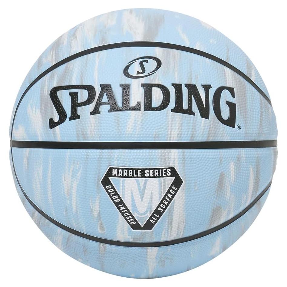 Balón de Baloncesto Spalding No. 7 Goma Mármol Azul