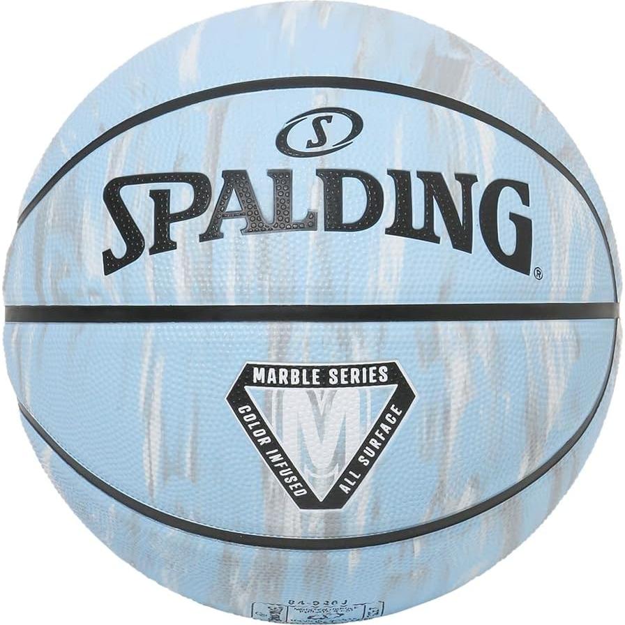 Balón de Baloncesto Spalding No. 7 Goma Mármol Azul
