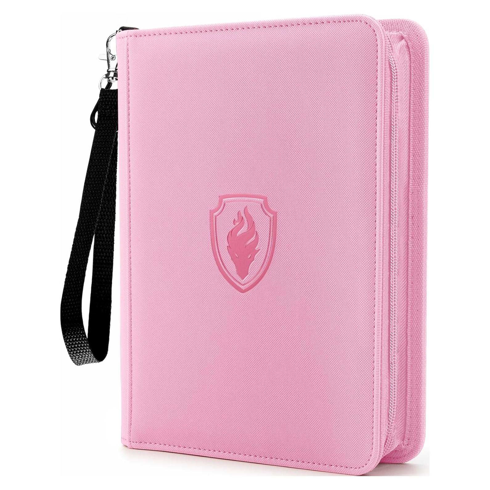 Carpeta de Tarjetas Fabmaker 4 Bolsillos Rosa 320 Tarjetas