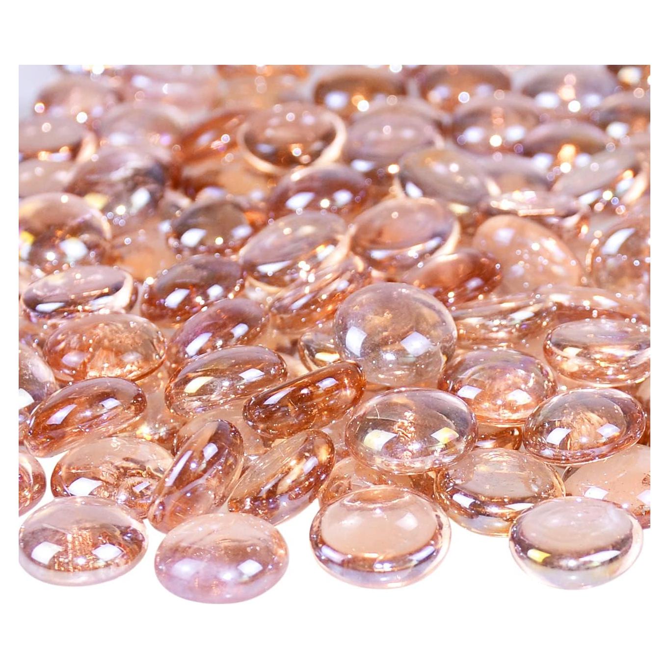 Gemas de vidrio plano KINGOU 100 piezas 17-20 mm Rosa