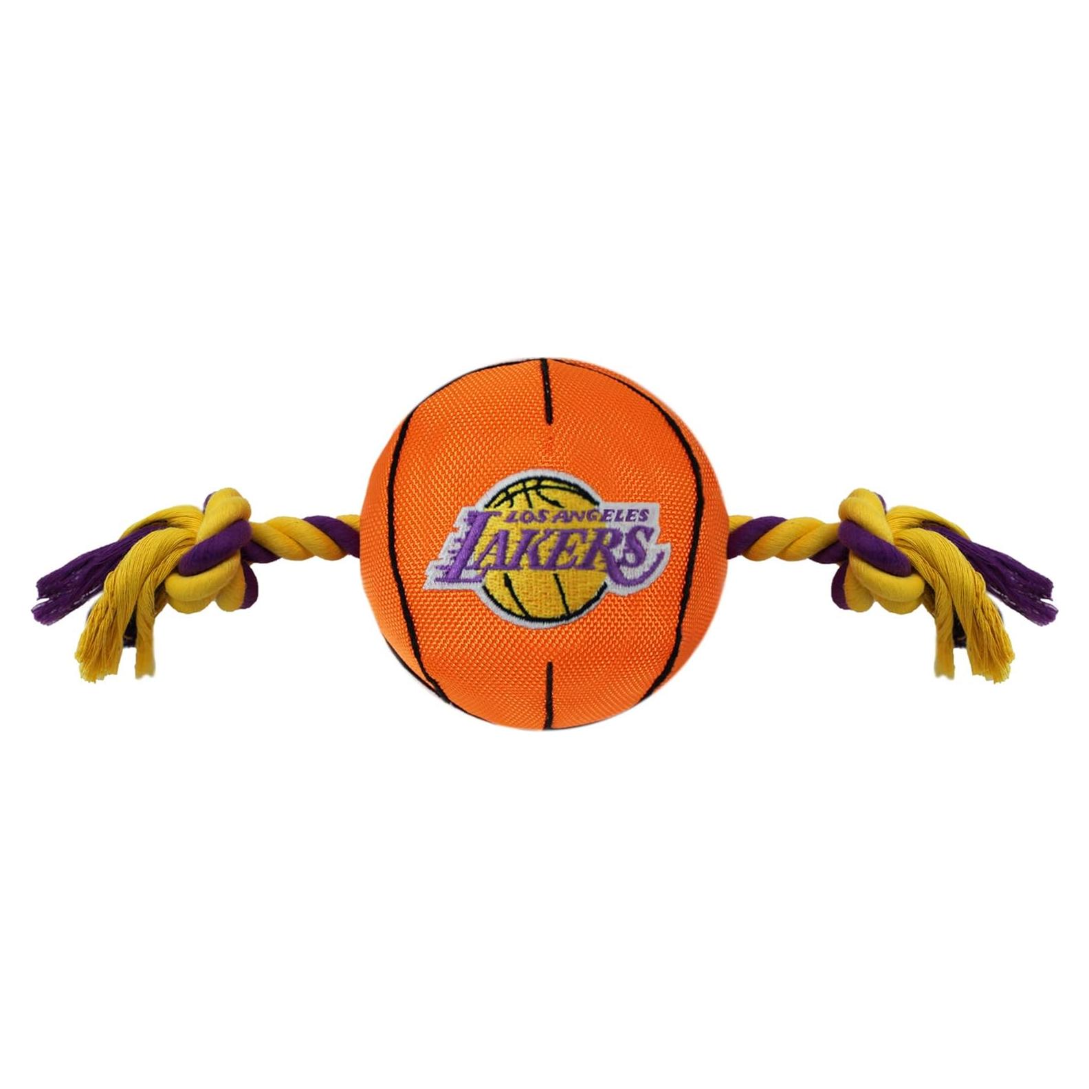 Juguete para perros NBA Pets First Lakers 10 cm con cuerda