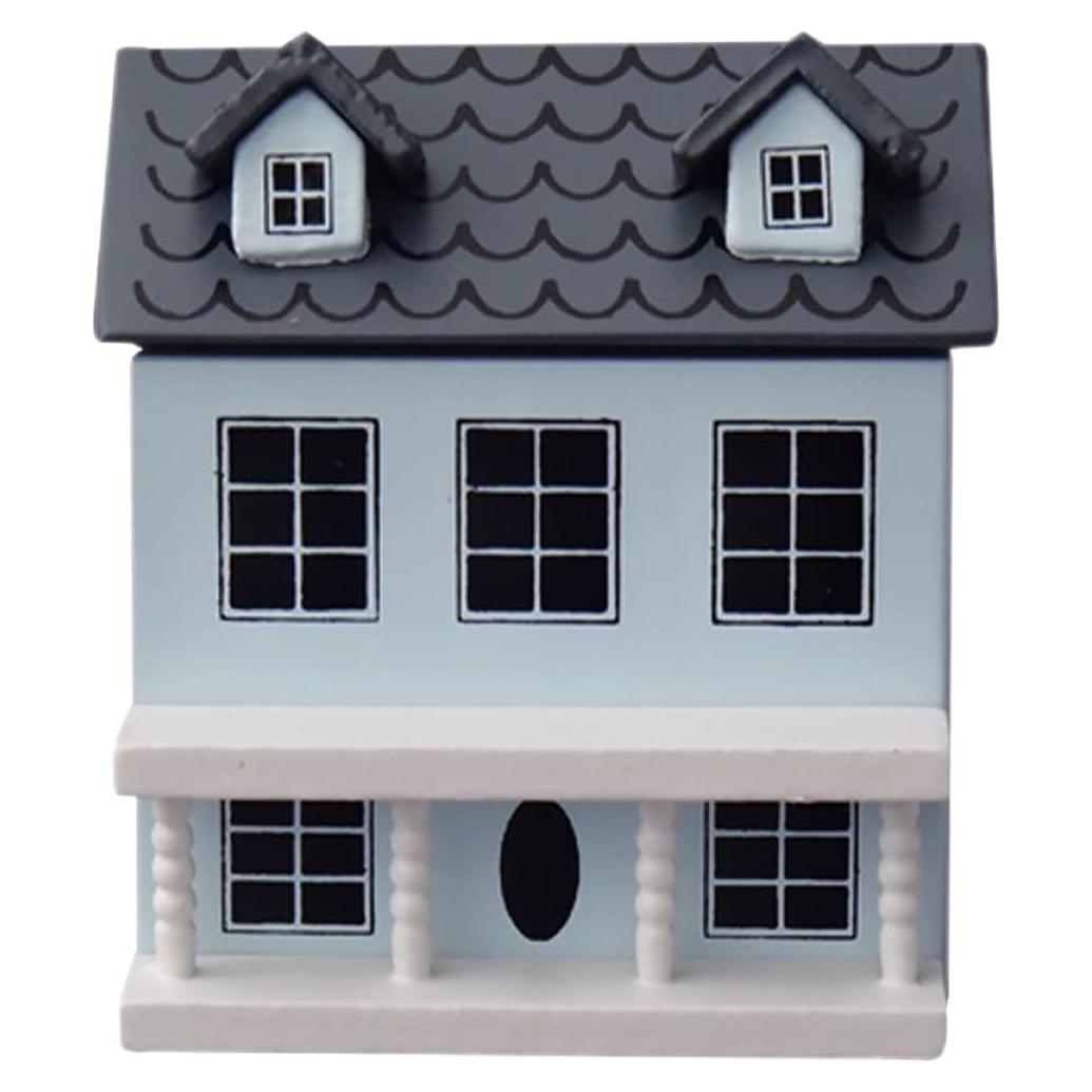 Kit Casa de Muñecas Miniatura Toyvian 18x16x13cm Azul