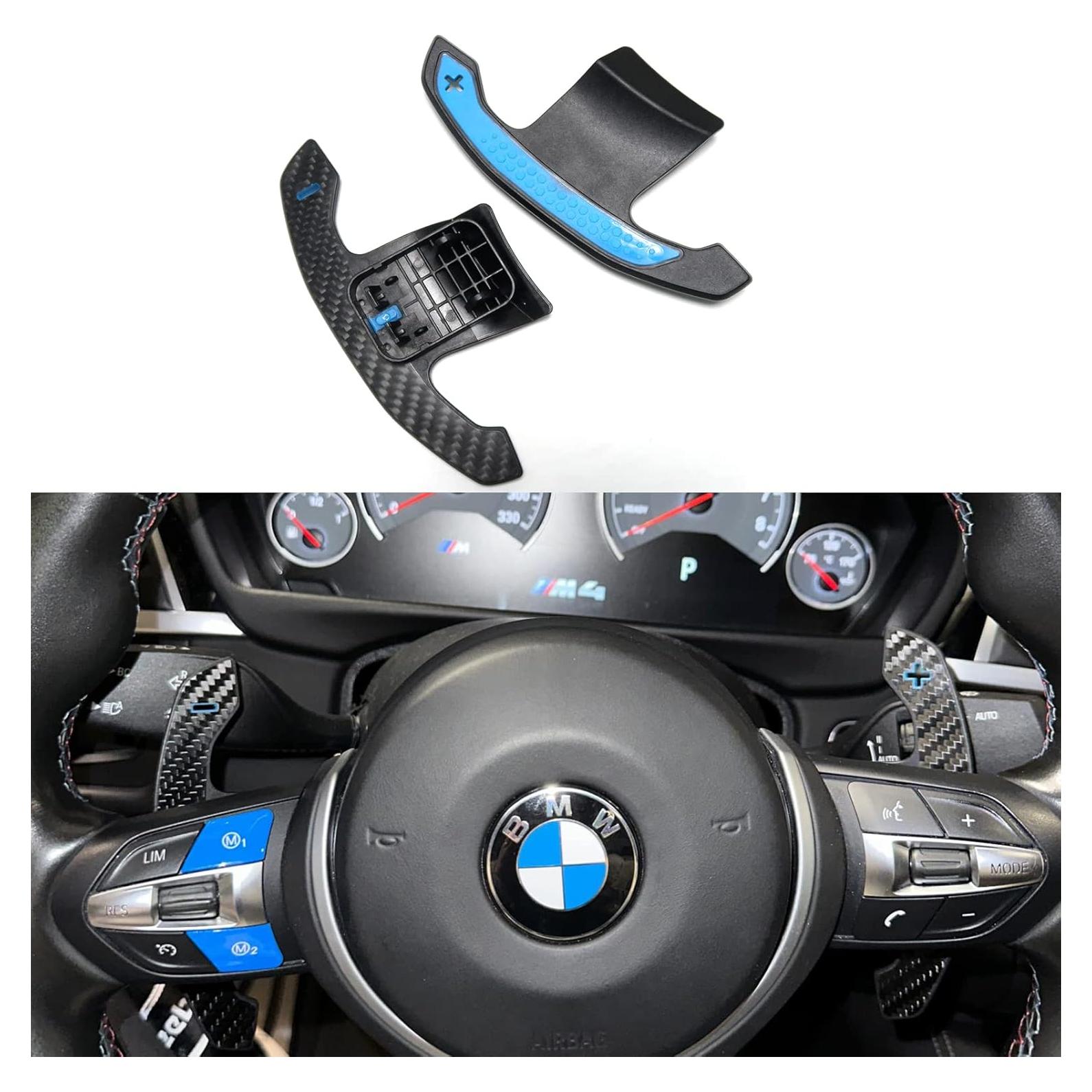 Palancas de Cambio de Volante BMW Jesusii Azul Fibra Carbono