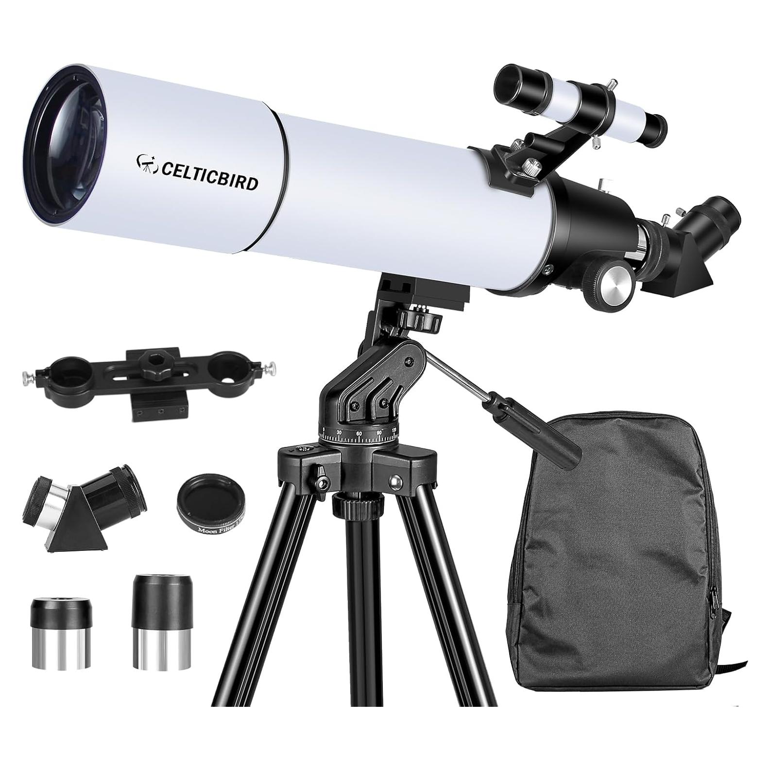 Telescopio Astronómico Celticbird 80mm 600mm para Adultos