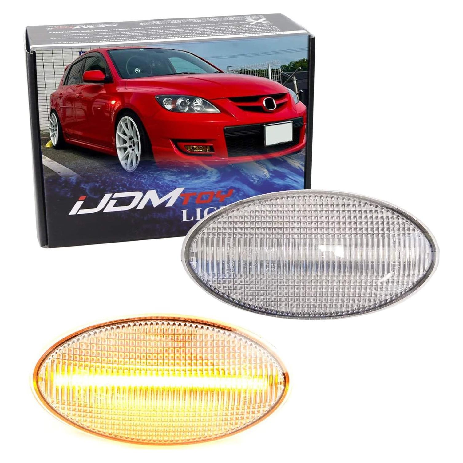 Kit Luz Marcador Lateral LED iJDMTOY Claro Secuencial Ámbar