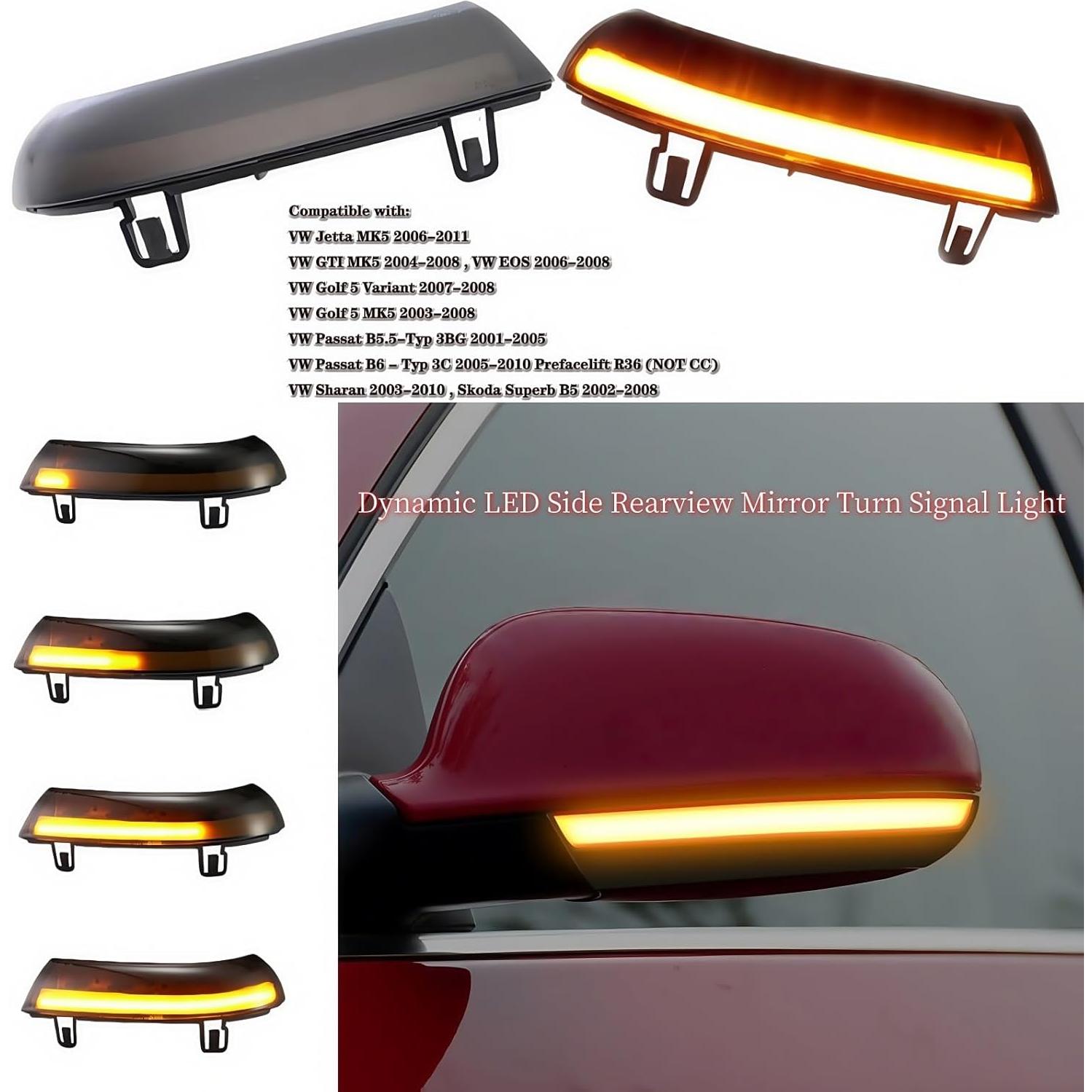 Luces de señal de giro LED HAHLOMEI para VW Golf 5 Jetta MK5