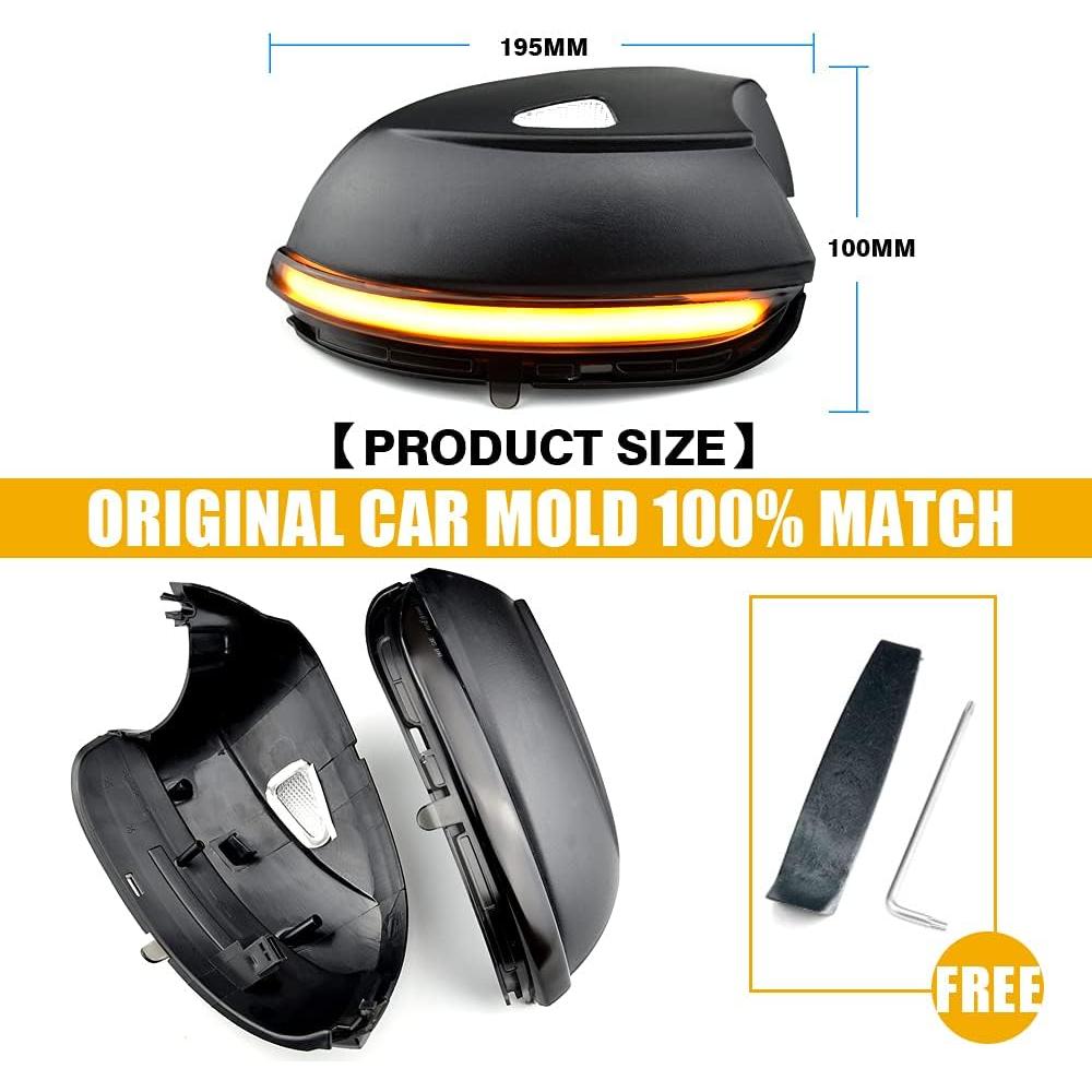 Luces de Señal de Giro LED QKLsudua para VW 2pcs Amarillo