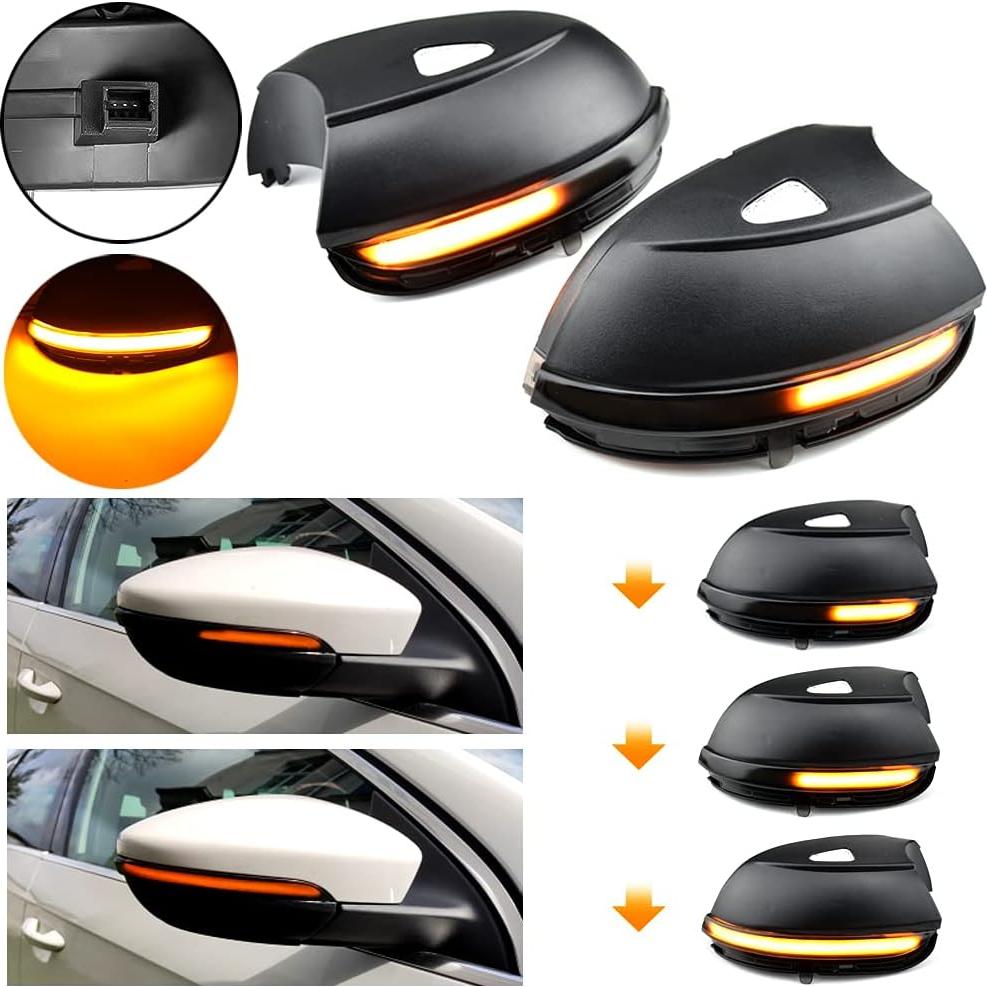 Luces de Señal de Giro LED QKLsudua para VW 2pcs Amarillo