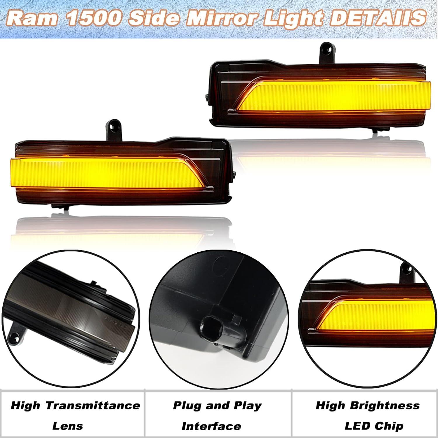 Luces LED Secuenciales Ahumadas KEEGTBOX para Dodge Ram 1500 2019-2023