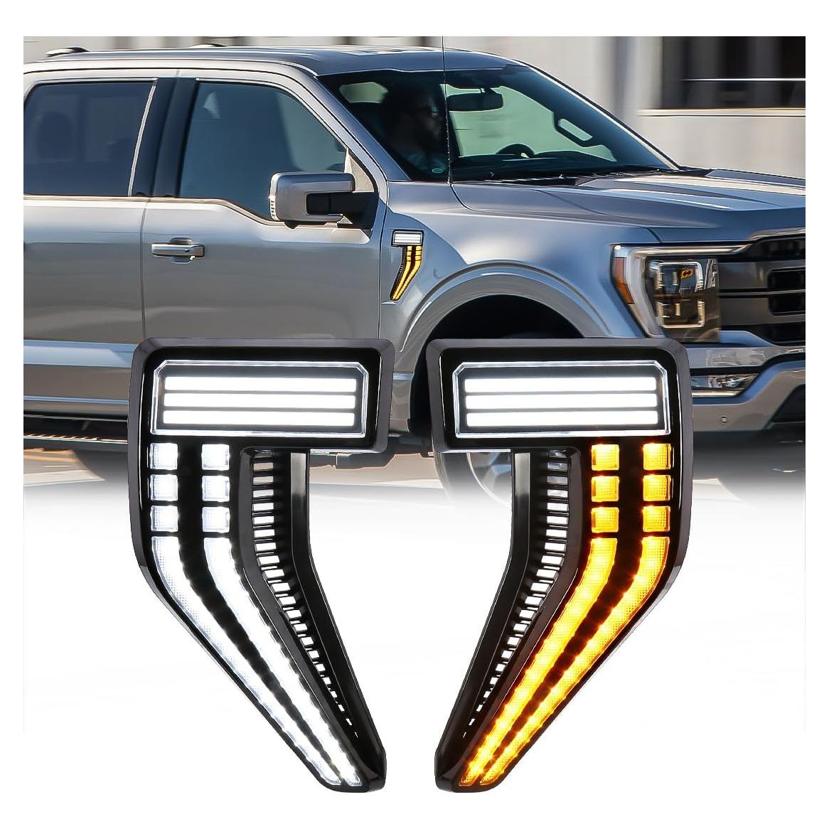 Luces de Marcador Lateral LED AFOGGEST para Ford F150 2021-2024