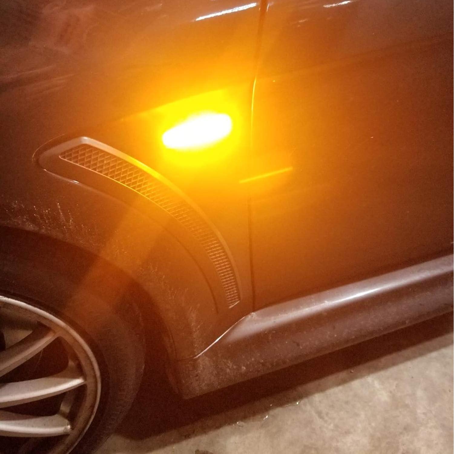 Luz de Marcador Lateral LED iJDMTOY Ámbar Secuencial para Mitsubishi