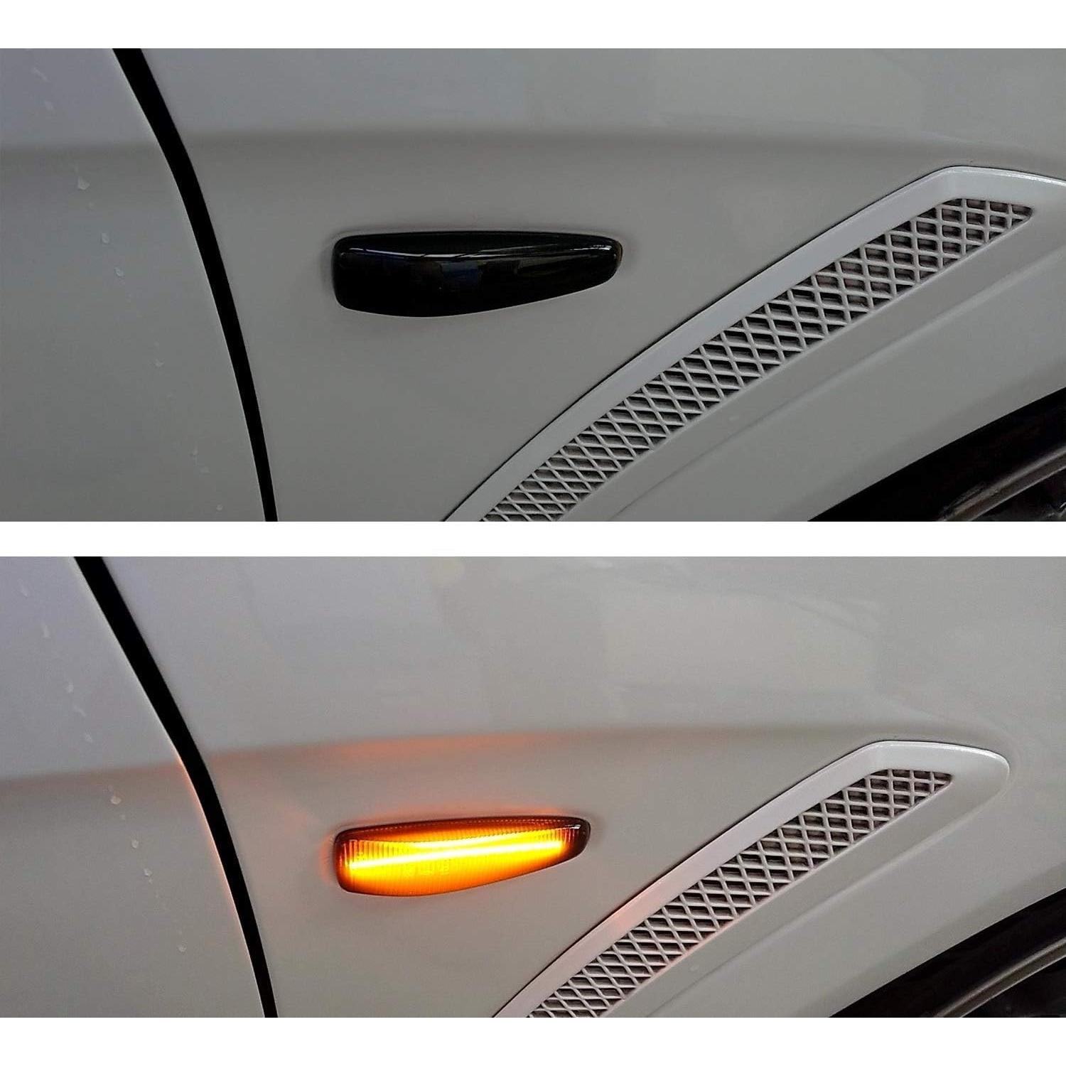 Luz de Marcador Lateral LED iJDMTOY Ámbar Secuencial para Mitsubishi