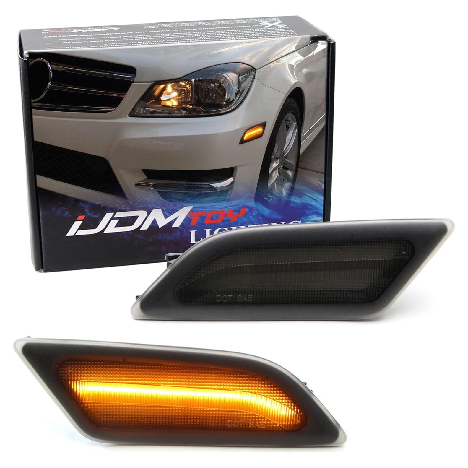 Kit Luz Marcador Lateral LED Ahumada Ámbar iJDMTOY para Mercedes 2012-14