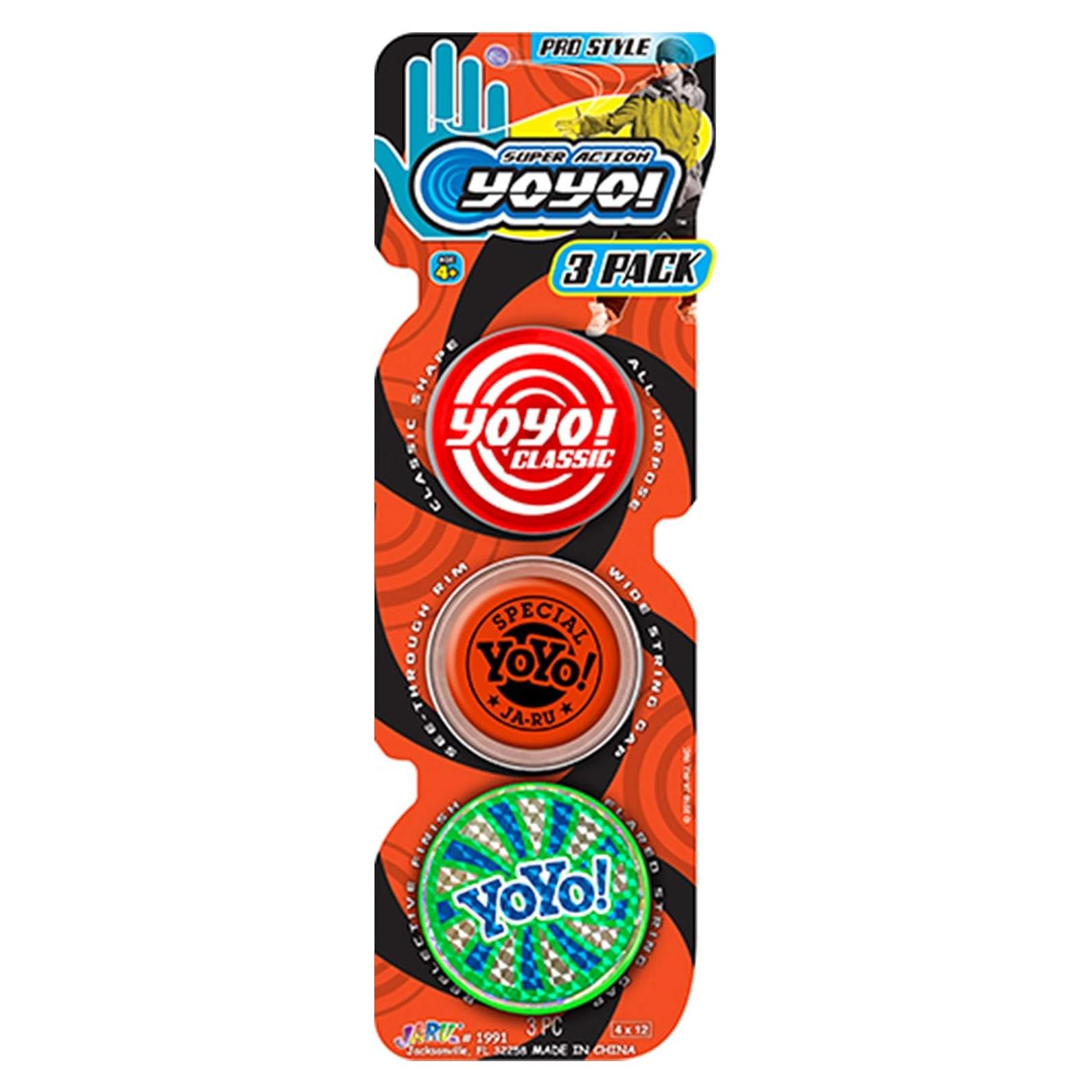 Yo-Yo Profesional JA-RU Paquete de 3 con Emojis Diversión