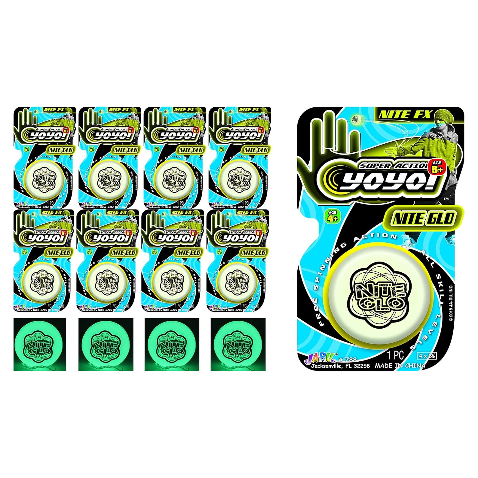 Yo-Yo Brillante en la Oscuridad JA-RU Paquete de 8 Unidades