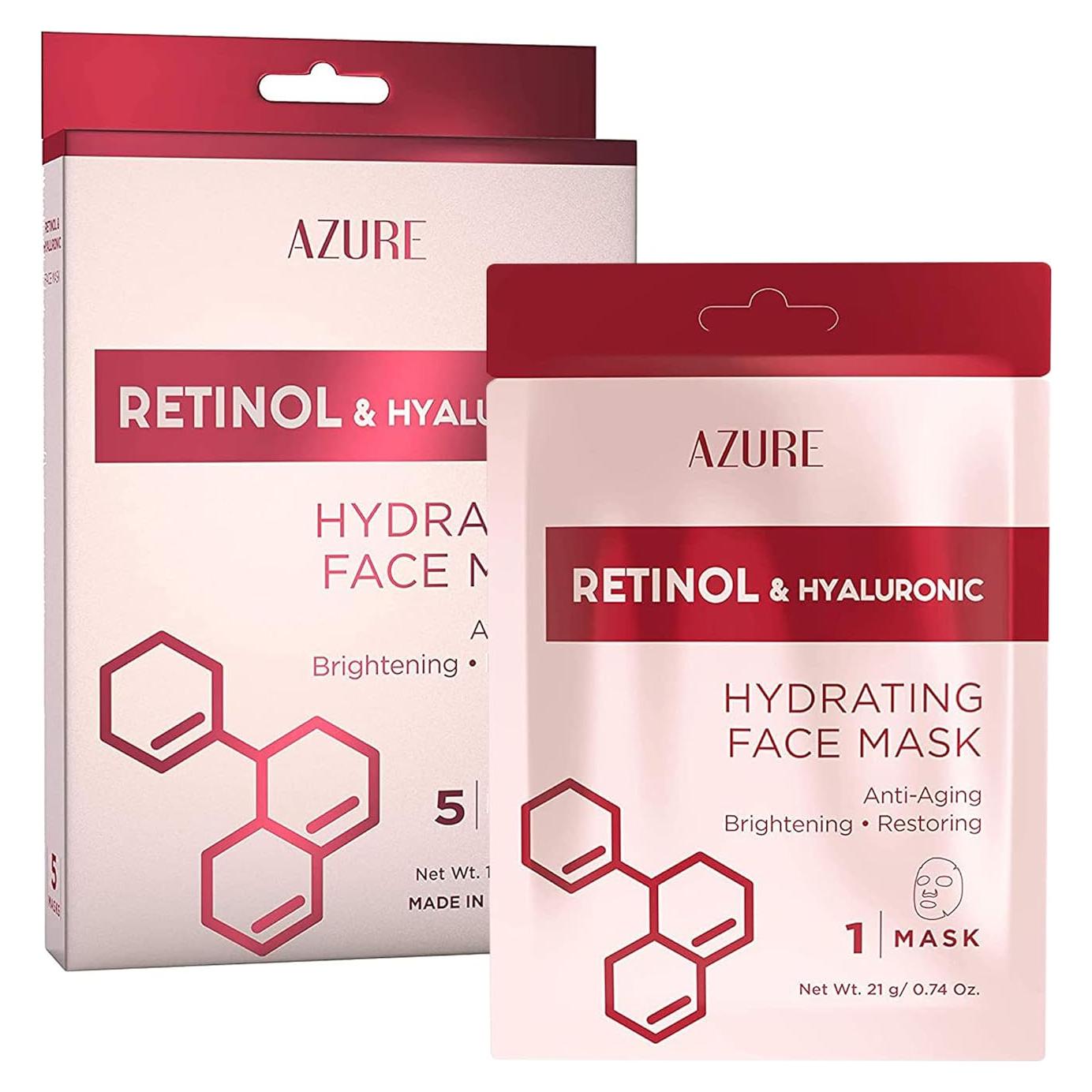 Máscara Facial Azure Cosmetics Retinol y Ácido Hialurónico