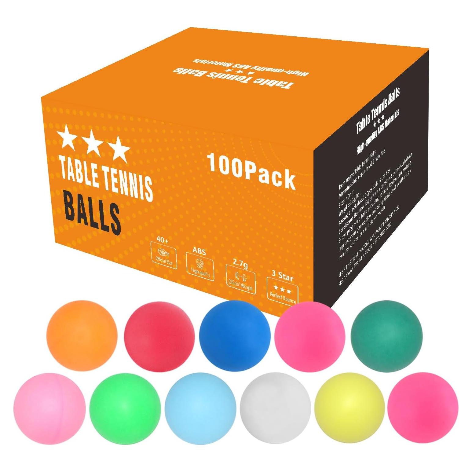 Pelotas de Ping Pong Meizhouer 3 Estrellas 40mm Paquete de 20