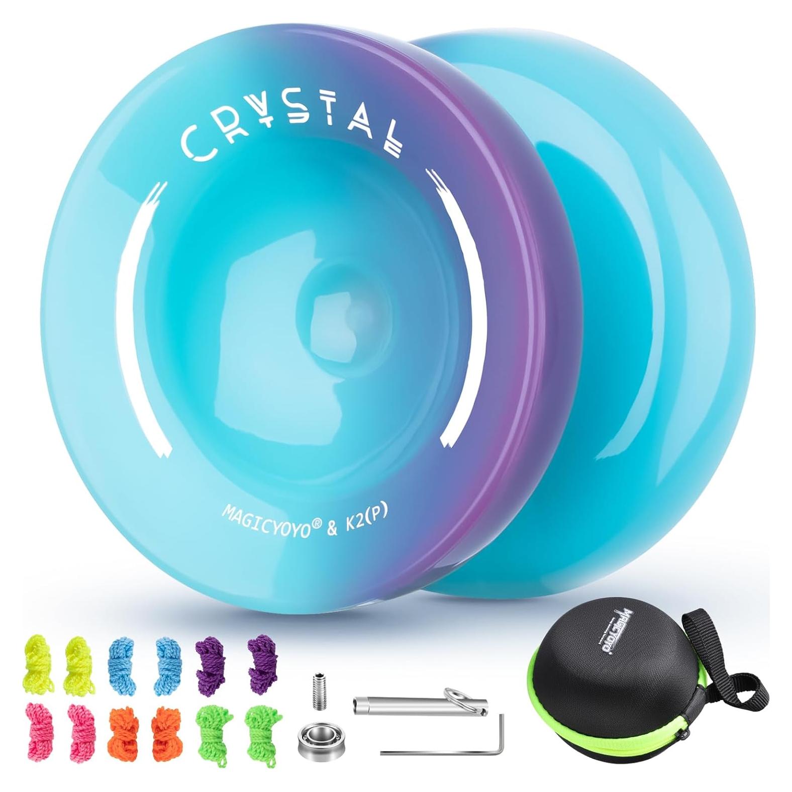 Yoyo K2 Profesional Cristal Azul Púrpura para Niños y Adultos