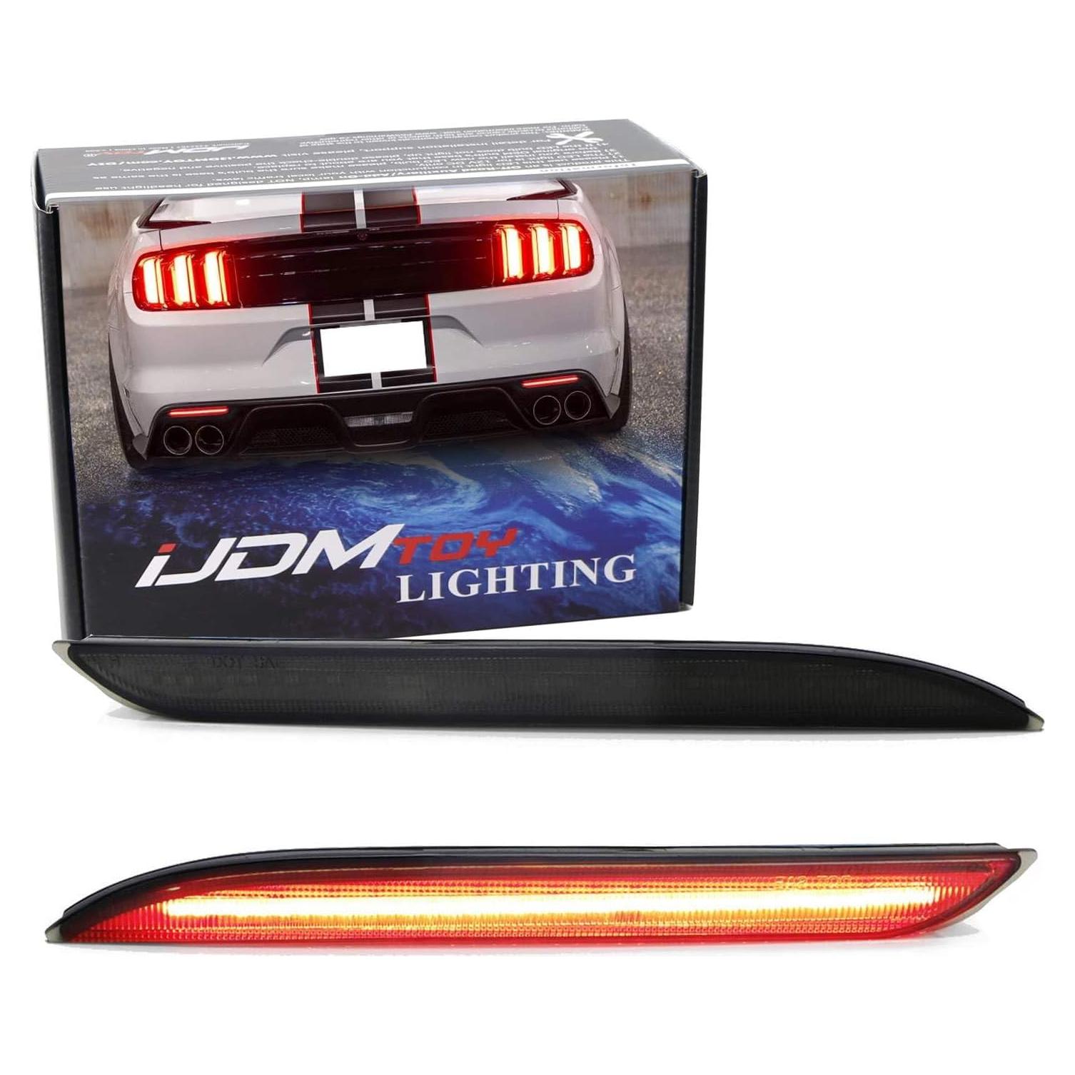 Luces Reflectoras LED Rojas iJDMTOY 36-SMD para Ford Mustang 2015-2017