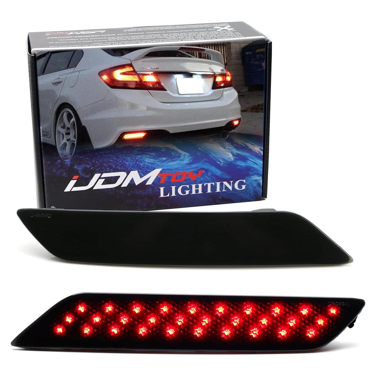 Lentes Ahumados LED iJDMTOY para Honda Civic 2013-2015