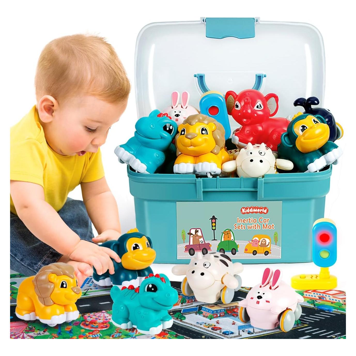 Juguetes de Coches de Animales Kiddiworld con Tapete 0-4 Años