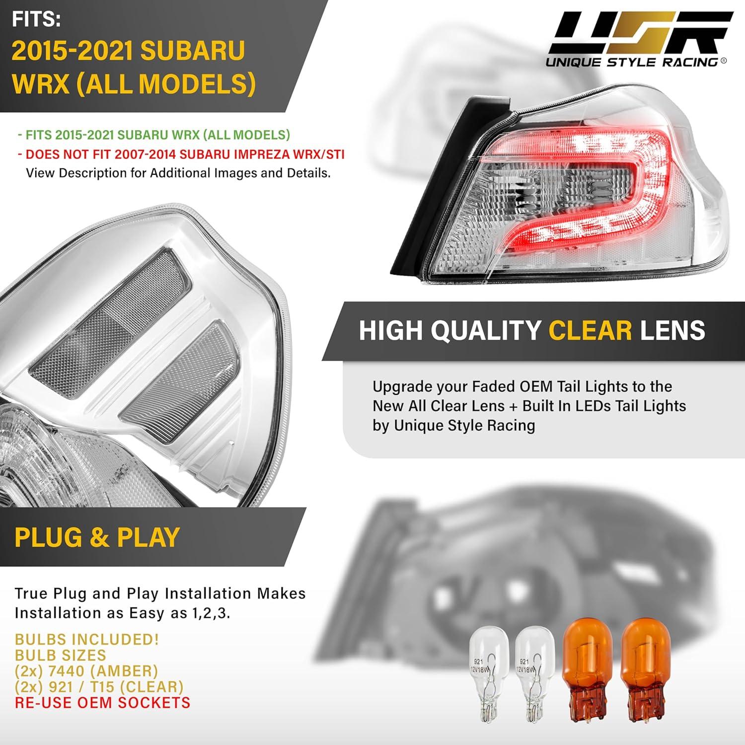 Juego de Lámparas Traseras LED USR para Subaru WRX 2015-2021