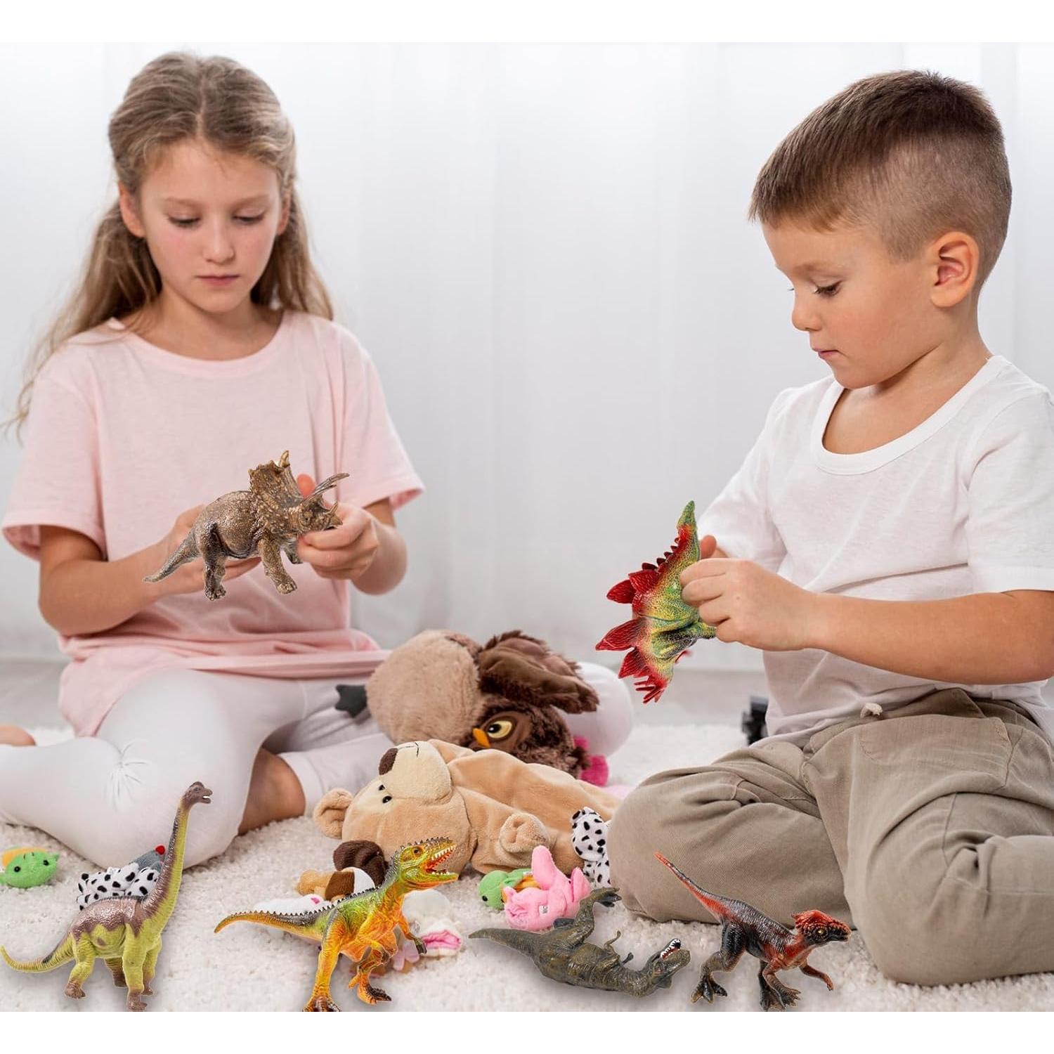 OuMuaMua Set de 12 Figuras de Dinosaurios Realistas