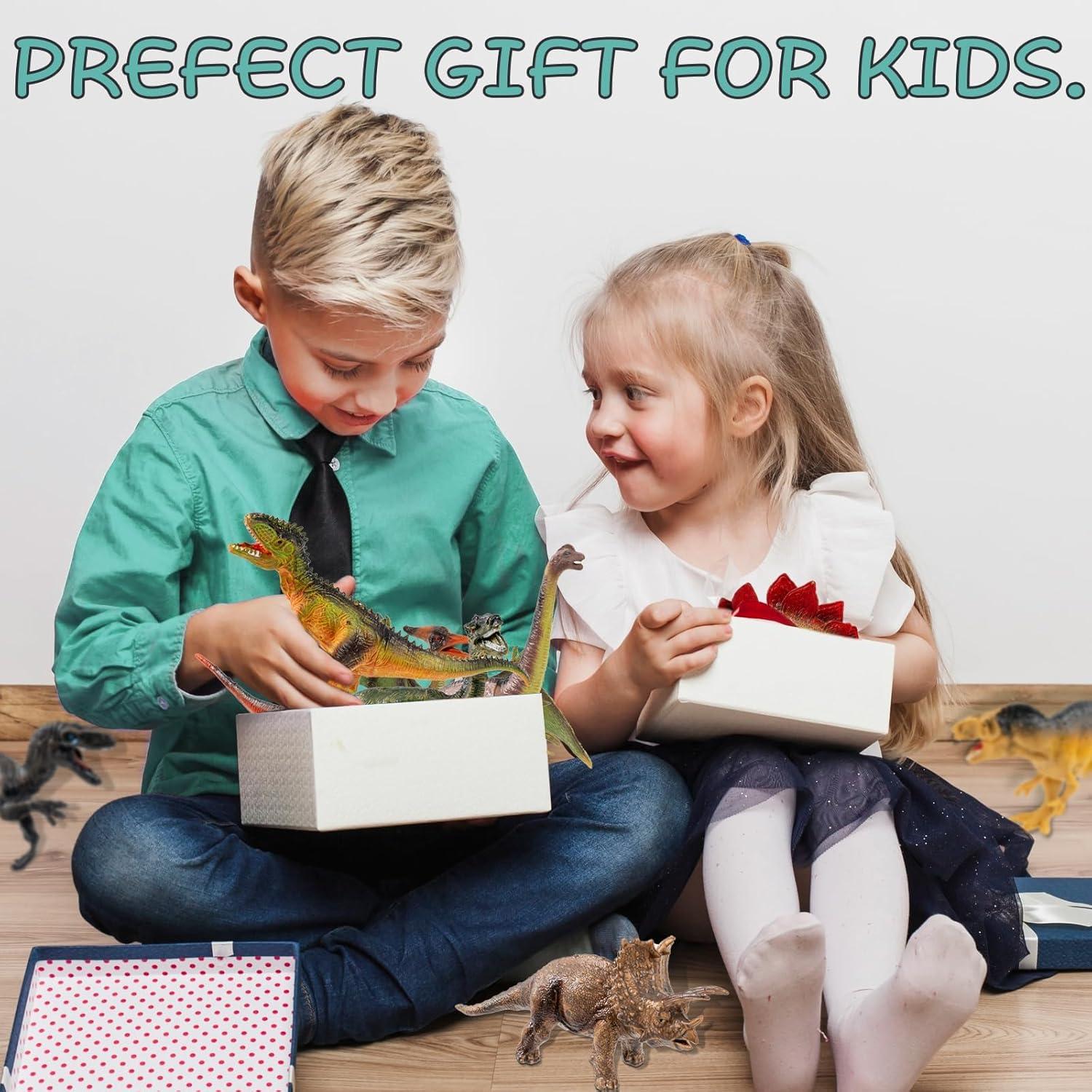 OuMuaMua Set de 12 Figuras de Dinosaurios Realistas