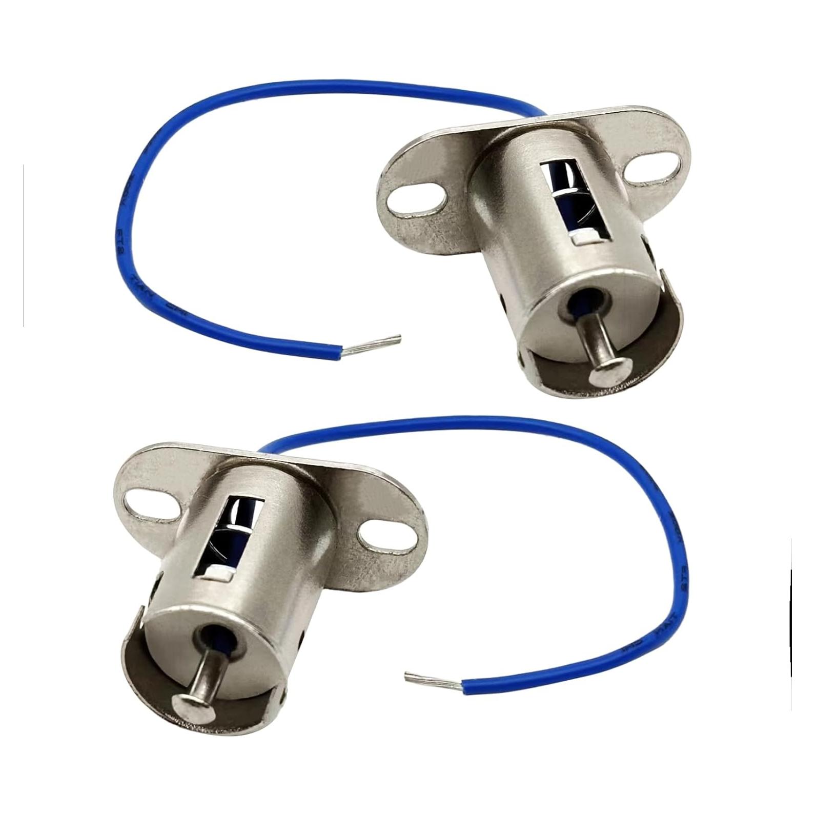 Socket de Bombilla BA15s KEVWR Plateado 2 Piezas para Auto